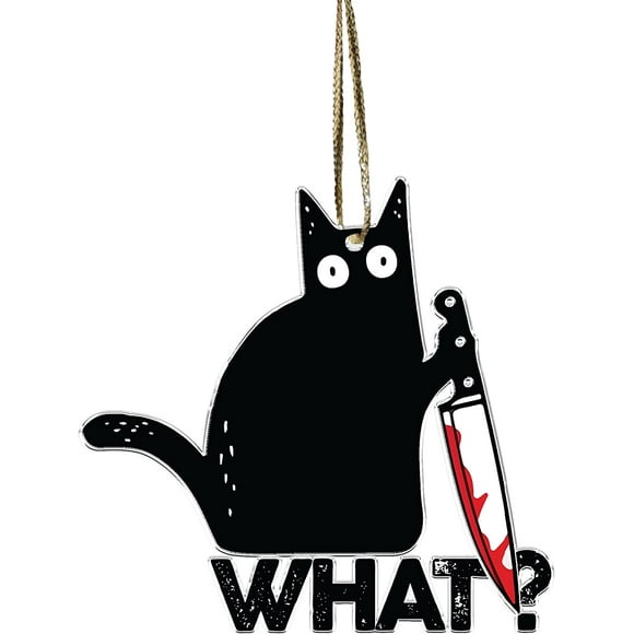 Black cat Christmas ornaments cat Christmas tree decorations hanging tree top decoration