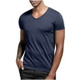 thumbnail image 6 of Mens T-Shirts Sport T Shirts for Man Summer Shirts for Men Loose Fit V Neck Short Sleeve Casual Tee Tops Fashion Solid Color Athletic Beach Blouses, 6 of 8