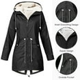 thumbnail image 2 of KaLI_store Jackets Women Trendy Women's Stand Collar Jacket Cotton Jackets Warm Slim Fit Casual Zip up Outerwear Coat Black,5XL, 2 of 3