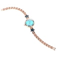 thumbnail image 1 of Women Alloy Watch Star Shaped Rhinestone Wrist Watch Waterproof Quartz Watch Delicate Wrist Decoration (Blue), 1 of 9