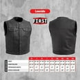 thumbnail image 3 of First Mfg Co - Lowside - Mens Motorcycle Biker Riding Black Twill Vest - Small, 3 of 4