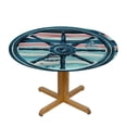 thumbnail image 3 of Orinice Anchors Steering Wheels Maximalism Round Table Cover Stain Resistant Washable Indoor Outdoor Tablecloth Kitchen Dining Wedding Parties 100% Polyester Fiber 31-35, 3 of 8