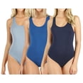 thumbnail image 1 of Women Basic Solid Soft Stretchy Sleeveless Tank Top Bodysuit Leotard (S-XL), 1 of 3