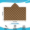 thumbnail image 2 of Paw Prints Hooded Bath Towel，50"x30" for Ages 3 To 12 Kids, Quick Dry Lightweight Soft Microfiber Hood Beach Towel Cover Up for Kids, 2 of 7