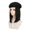 Black black brown wi, variant on Yihuala with Hair Extensions Painter Hat Festive Hat for Autumn Winter Windproof for Street Photography
