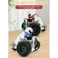 thumbnail image 2 of Meggemo 360° Rotating RC Stunt Motorcycle - Tricycle Robot Toy with LED Lights, Ideal for Indoor/Outdoor Trick Play & Holiday Gifting, 2 of 6