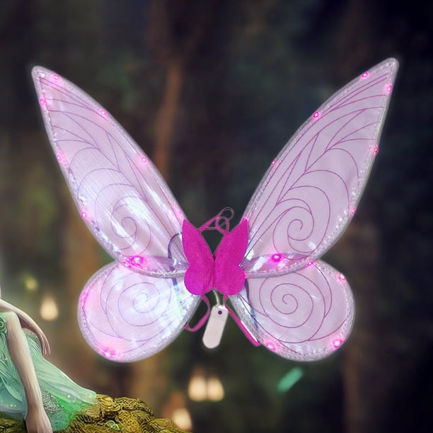 Luz De Elfo De Hadas Alas de mariposa, trajes de Cosplay, alas de hadas LED, alas de iluminación DIY para niños y niñas
