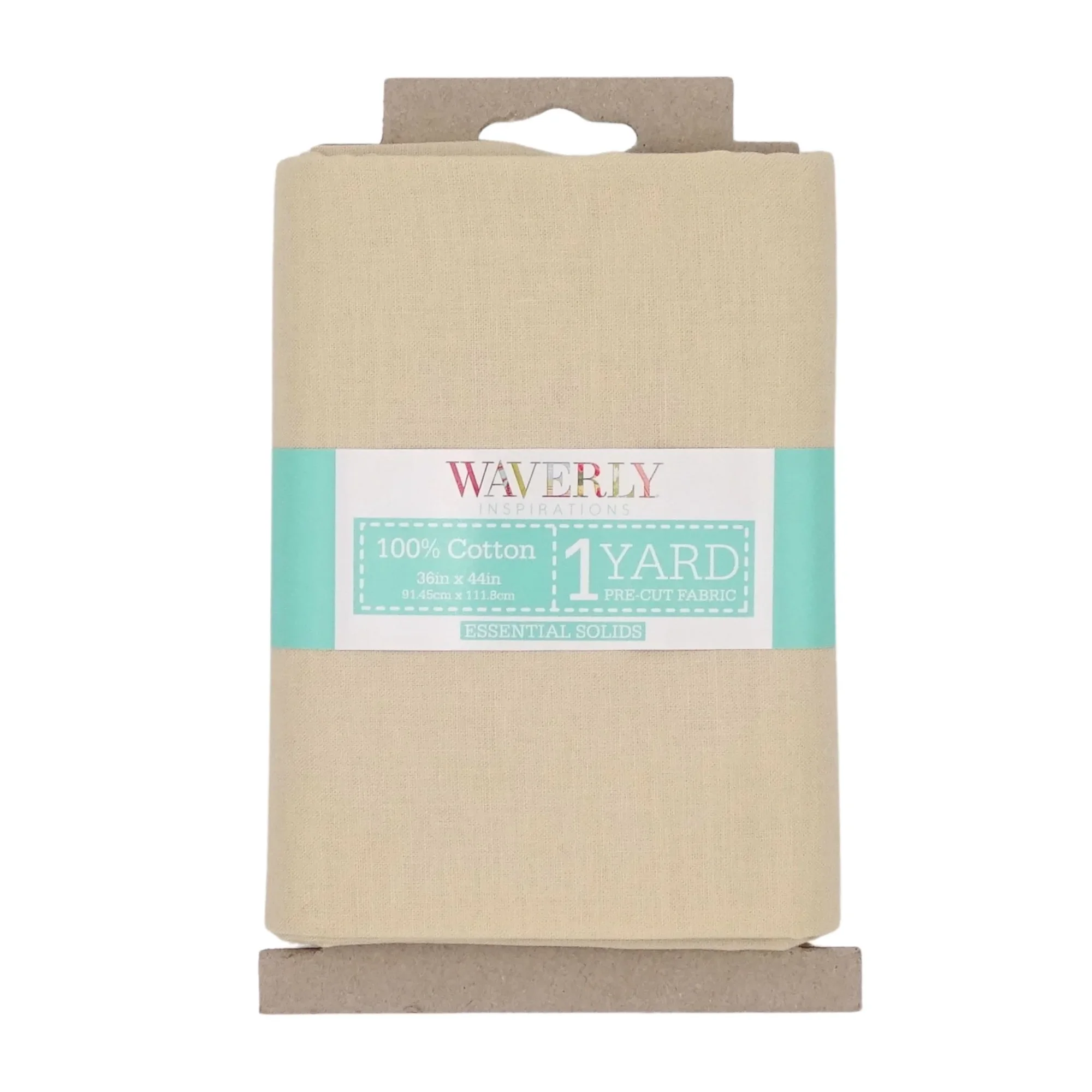 Waverly Inspirations 1 Yard Cut 100% Cotton Solid Fabric, Linen, 44" Wide for Quilting & Sewing
