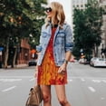 thumbnail image 4 of Fotbe Autumn Leaf Vestido de Verano sin Mangas para Mujer – Vestido Midi Línea A, Estilo Camiseta Floral, Vestido Playero Casual y Fluido, 4 of 7
