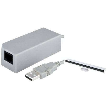 Insten Wireless Sensor Bar+USB to RJ45 RJ 45 Ethernet Network Adapter For Nintendo Wii