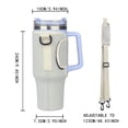 thumbnail image 3 of Juego de vasos de hielo de 40 oz, juego de vasos de agua con aislamiento, juego de botellas de agua con aislamiento, estuche protector cruzado, juego de utensilios para hornear, juego de herramientas, 3 of 8