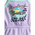 thumbnail image 7 of Mustang Baby Girls Sleeveless Graphic Romper with Matching Bow Headband, Sizes 0/3M-24M, 7 of 7