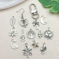 thumbnail image 5 of U8MO 10/30pcs Leaf Flower Antique Silver Charms Pendants for Jewelry Making DIY-23# 10pcs leaf 9x19mm, 5 of 9