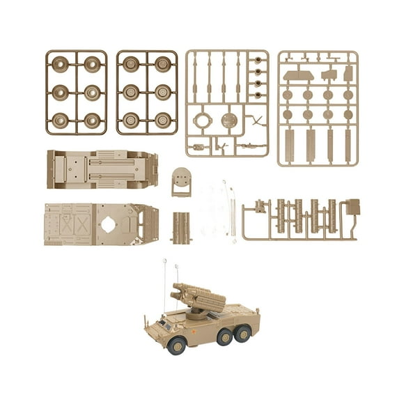 Yinanstore Ensemble de Construction de Véhicule Blindé 1/72 Kit de Construction de Voiture de Combat pour Enfants Garçons Jaune