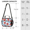 thumbnail image 4 of FORMRS Student Lunch Bag Insulated Reusable Cooler Box with Zipper Pockets, Playful Strawberries, 4 of 9