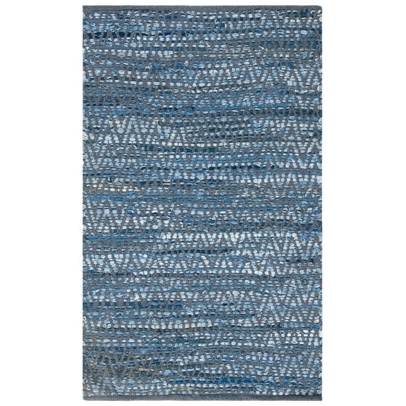 SAFAVIEH Montauk Zahara Geometric Area Rug, Blue, 3' x 5'