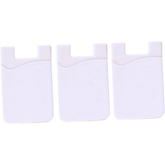 3pcs White Wallet White Purses Cellphone Wallet Cell Phone Wallet Phone case Bracket Sticker Smartphone
