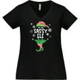 thumbnail image 3 of Inktastic Funny Christmas I'm the Sassy Elf with Shoes and Hat Women's Plus Size V-Neck T-Shirt, 3 of 5