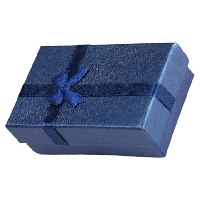 sweethay Joyeros Papel Colorido con Bowknot Paquete Almacenamiento Exhibición Pulseras Pendientes Embalaje Joyas Autoensamblaje Boda Ropa, zapatos y accesorios Miscelánea Azul oscuro