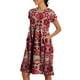thumbnail image 3 of Vestido midi Zhyaj, túnica holgada de algodón con bolsillos para mujer, 3 of 7