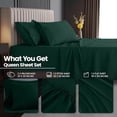 thumbnail image 6 of 4-Piece Extra Deep Pocket Sheet Set | Fits upto 21 Inch Mattresses, Soft Cooling Microfiber, Hotel Luxury, OEKO-TEX Certified | Utopia Bedding, Queen, Emerald, 6 of 7