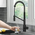 thumbnail image 2 of KRAUS Oletto 2-in-1 Commercial Style Pull-Down Single Handle Water Filter Kitchen Faucet for Reverse Osmosis or Water Filtration System in Matte Black, 2 of 18
