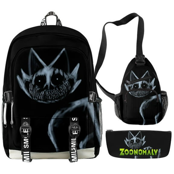MNHFKGP New Game Zoonomaly 3D print Harajuku Oxford Cloth Shoulder Backpack 3 Pieces Sets PackStudent School Bag