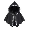 thumbnail image 5 of WIBACKER Halloween Costume Unisex Moon Phases Hooded Cloak Medieval Renaissance Cape Wizard Witch Cosplay Costume, 5 of 9