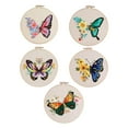 thumbnail image 1 of de para principiantes patrón de mariposa con patrón Floral decorativo estampado elegante decoración práctica Sunnimix Bordado de fundas de almohada, 1 of 8