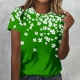 thumbnail image 7 of WRKEKC Summer Tops for Women Heart Print Round Neck Short Sleeve Loose T-Shirt Comfortable Fabric Lovely Pattern Daily Outfits, 7 of 7