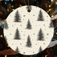 thumbnail image 4 of Ceramics Ornaments Christmas Holiday Ceramic Double Sided Tree Xmas Ornament Pine Trees And Snowflakes Keepsake Funny Christmas Hanging Tree Decor Ornament Holiday Present, 4 of 5