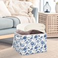thumbnail image 5 of Large Lidded Foldable Storage Baskets Cubes Boxes Lids Bin for Home Bedroom Office Flowers Peony, 5 of 7