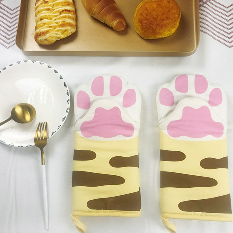 1pc Funny Oven Mitts Kitchen Accessories Cute Cooking Baking Heat Resistant  Kawaii Cat Glove, Gifts For Cat Lover