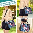 thumbnail image 5 of Lunch Bag Insulated Lunch Box Leakproof Reusable Cooler Tote Adjustable Shoulder Strap for Men Women Sea and Tropical Flower 9L, 5 of 6