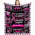 thumbnail image 1 of Couverture Cancer pour Femmes, Cadeaux Survivants Cancer pour Femmes, Couverture Inspirante pour Femmes, Cadeau de Rétablissement pour Femme (50x60 Po), 1 of 6
