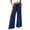 Navy01, variant on Karymi Shorts for Women High Waist Ruffle Hem Wide Leg Pants, Casual Drawstring Elastic Waist Beach Trousers with Pockets, Solid Loose Flowy Daily Pants Summer Outfits