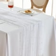 thumbnail image 1 of Camino de Mesa de Gasa Perla,Paquete de 2 Camino de Mesa de 30 x 120 Pulgadas para Decorar La Mesa En Comidas, Bodas, Cumpleaños y Fiestas(White), 1 of 4