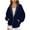 Navy, variant on Hoodies for Womens Pullover Zip Up Plus Size Fashion Winter Warm And Fleece Heavy Printed Hooded Jacket With Zipper Double Pockets Presents for Women