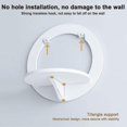 thumbnail image 4 of White Floating Shelf For Wall Bedroom Drill Free Wall Mount Shelf Upgrade White Shelves Storage Rack Small Floating Shelf Books Home Decor (white1pc, 4 of 5