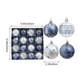 thumbnail image 3 of 16-Piece Christmas Ball Ornaments Set, Christmas Tree Ornaments, Electroplated Plastic Baubles with Hanging Loops for Tree Wreath Home Holiday Decor(White+Blue), 3 of 6