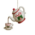 thumbnail image 1 of Colgante acrílico 2D de tetera y taza de té, diseño navideño de acebo, adorno colgante para chimenea, árbol, hogar, decoración festiva, regalo, 1 of 4