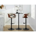 thumbnail image 2 of Symphony Adjustable Bar Stool, Black Bar Stools, Bar Chairs, Swivel Bar Stools, Bar Stools Set of 2, Bar Height Stools Set of 2 (Walnut Wood, Grey), 2 of 6