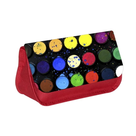 watercolor paint palette illusion print design red paint palette designs