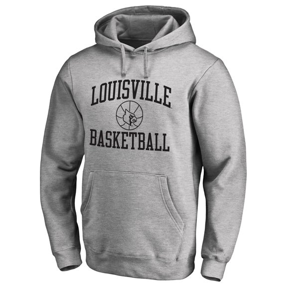 Men's Heathered Gray Louisville Cardinals In Bounds Pullover Hoodie
