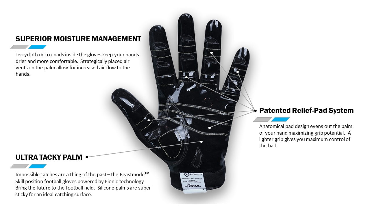 supreme football gloves black