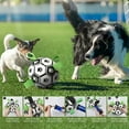 thumbnail image 3 of Dog Toys Soccer Ball with Straps, Interactive Dog Toys for Tug of War, Puppy Birthday Gifts, Dog Tug Toy, Dog Water Toy, Durable Dog Balls World Cup for Small & Medium Dogs（6 Inch）, 3 of 7
