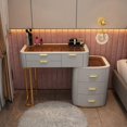 thumbnail image 1 of Vanity Mobile Dressing Table Mirror Bedroom Dresser Storage Hotel Cabinet Drawers Makeup Table Mesitas De Noche Home Decoration My Lux Decor Round, 1 of 24