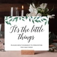 thumbnail image 2 of Koyal Wholesale Wedding Party Signs, Natural Greenery, It's the LIttle Things, Please Help Yourself, 1-Pack, 2 of 5