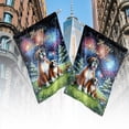thumbnail image 4 of Happy New Year Boxer Family Cheer Winter Midnight Firework House Flag 28x40in Double Sided Boxers Dog Lover Gifts Idea Outdoor Decor - 02025, 4 of 5