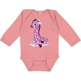 thumbnail image 3 of Inktastic Girl Giraffe Boys or Girls Long Sleeve Baby Bodysuit, 3 of 5